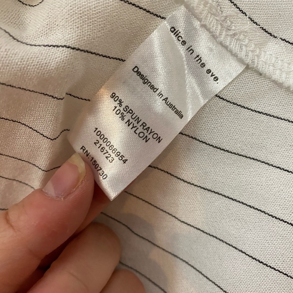 Alice in the Eve tie top white and black womens - Picture 4 of 5